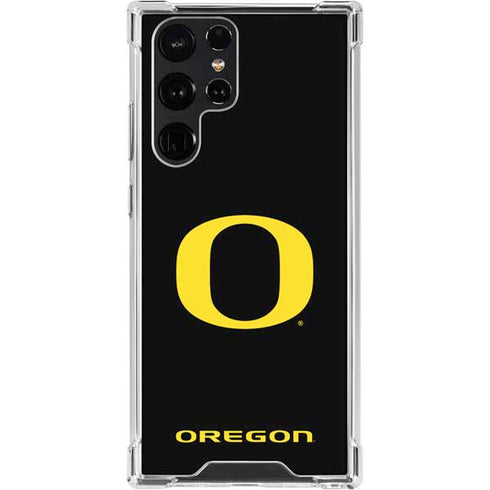 University of Oregon Ducks Black Gradient Galaxy S23 Ultra Clear Case