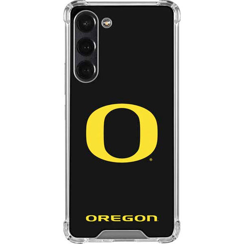 University of Oregon Ducks Black Gradient Galaxy S24 FE Clear Case