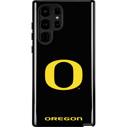 University of Oregon Ducks Black Gradient Galaxy S25 Ultra Impact Case