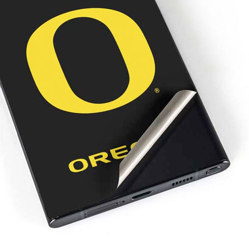 University of Oregon Ducks Black Gradient Galaxy S25 Ultra Skin