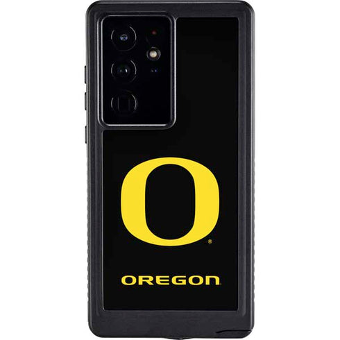 University of Oregon Ducks Black Gradient Galaxy S24 Ultra Waterproof Case
