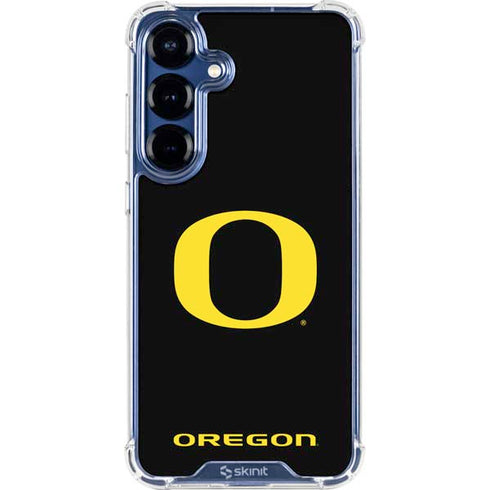 University of Oregon Ducks Black Gradient Galaxy S25 Clear Case