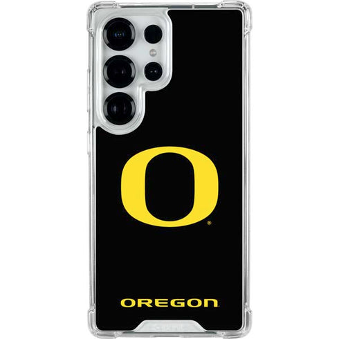 University of Oregon Ducks Black Gradient Galaxy S25 Ultra Clear Case