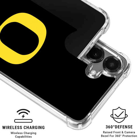 University of Oregon Ducks Black Gradient Galaxy S26 Clear Case