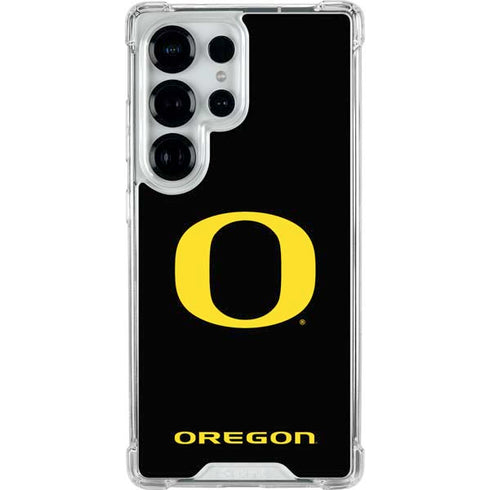 University of Oregon Ducks Black Gradient Galaxy S26 Ultra Clear Case
