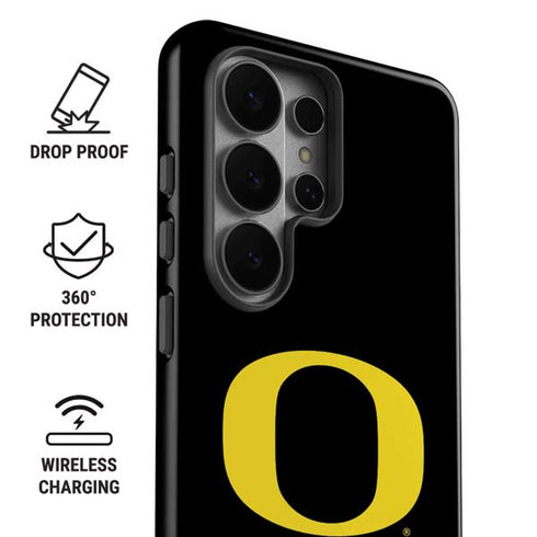 University of Oregon Ducks Black Gradient Galaxy S26 Ultra Impact Case