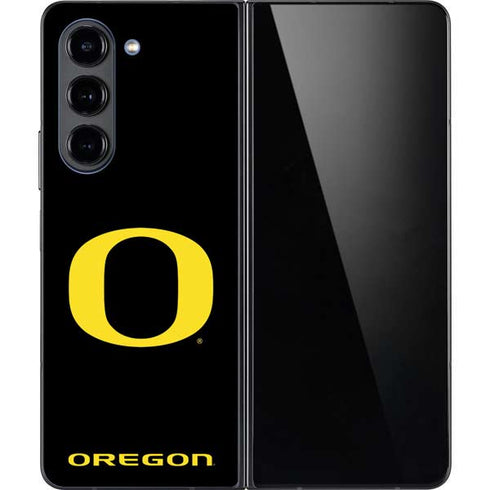 University of Oregon Ducks Black Gradient Galaxy Z Fold5 5G Skin