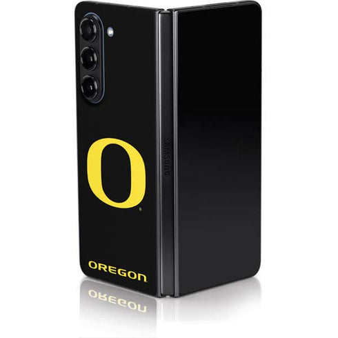 University of Oregon Ducks Black Gradient Galaxy Z Fold5 5G Skin
