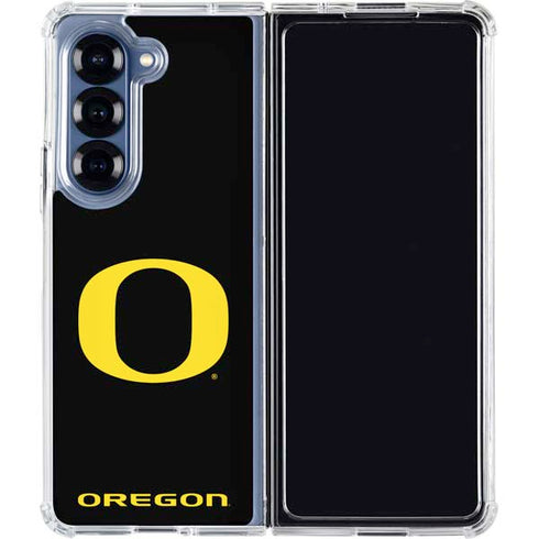 University of Oregon Ducks Black Gradient Galaxy Z Fold6 Clear Case