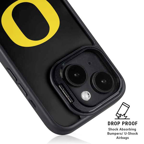 University of Oregon Ducks Black Gradient iPhone 14 Kickstand Case