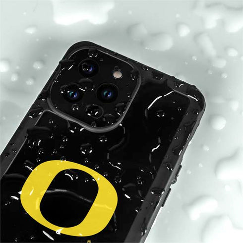 University of Oregon Ducks Black Gradient iPhone 15 Pro Waterproof Case