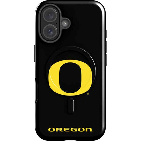 University of Oregon Ducks Black Gradient iPhone 16 Magsafe Impact Case
