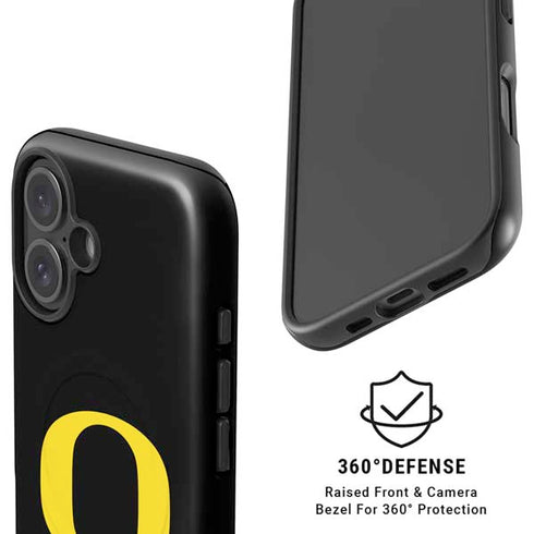 University of Oregon Ducks Black Gradient iPhone 16 Magsafe Impact Case