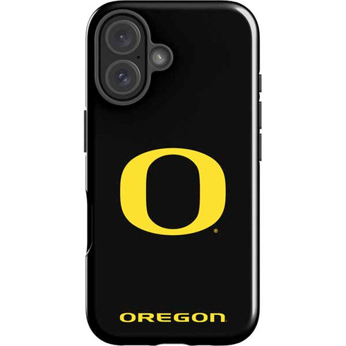 University of Oregon Ducks Black Gradient iPhone 16 Plus Impact Case