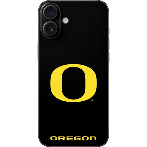 University of Oregon Ducks Black Gradient iPhone 16 Plus Skin