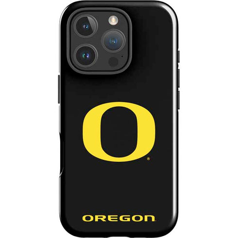 University of Oregon Ducks Black Gradient iPhone 16 Pro Impact Case
