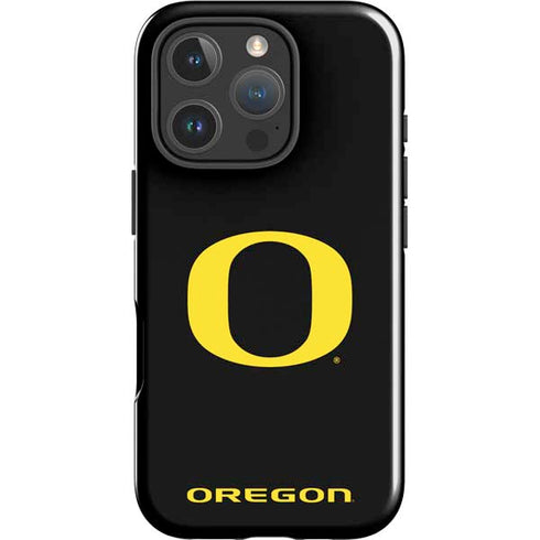 University of Oregon Ducks Black Gradient iPhone 16 Pro Max Impact Case