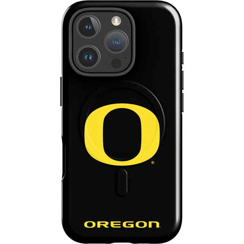 University of Oregon Ducks Black Gradient iPhone 16 Pro Max Magsafe Impact Case