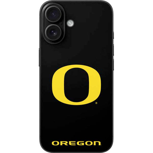 University of Oregon Ducks Black Gradient iPhone 16 Skin