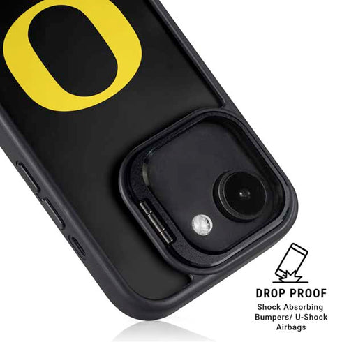 University of Oregon Ducks Black Gradient iPhone 16e Kickstand Case