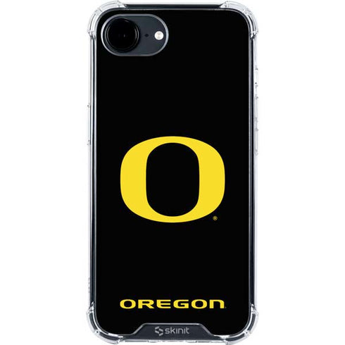 University of Oregon Ducks Black Gradient iPhone 16e Clear Case