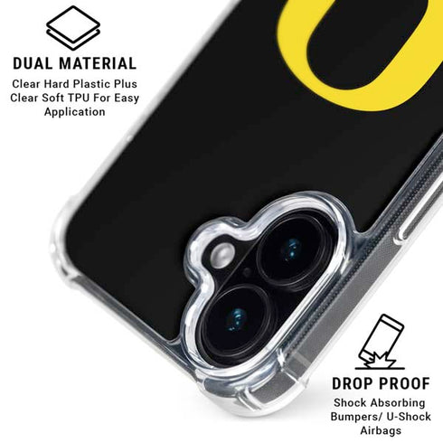 University of Oregon Ducks Black Gradient iPhone 17 Clear Case
