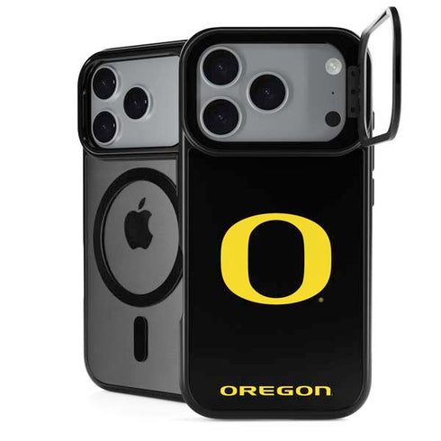 University of Oregon Ducks Black Gradient iPhone 18 Pro Kickstand Case