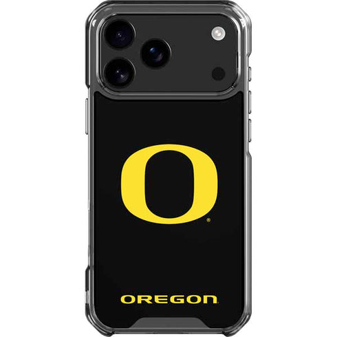 University of Oregon Ducks Black Gradient iPhone 18 Pro Max Clear Case