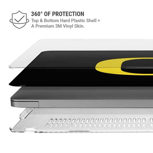 University of Oregon Ducks Black Gradient MacBook Pro 14in (2021-24) Case plus Skin