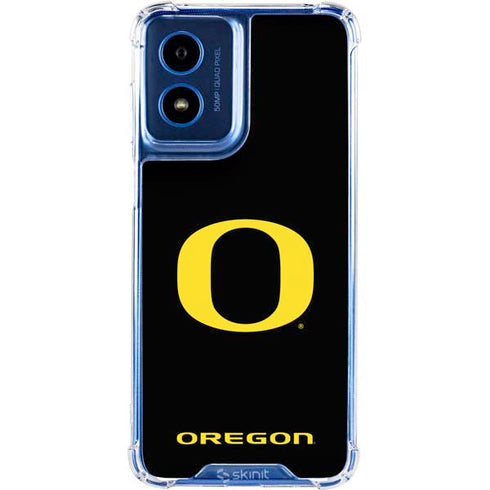 University of Oregon Ducks Black Gradient Moto G 5G (2024) Clear Case