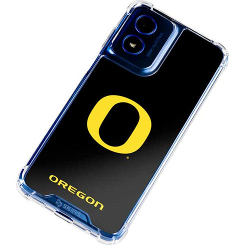 University of Oregon Ducks Black Gradient Moto G 5G (2024) Clear Case