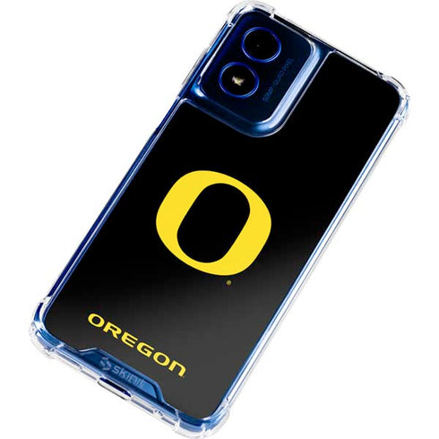 University of Oregon Ducks Black Gradient Moto G Play 4G (2024) Clear Case