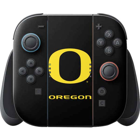 University of Oregon Ducks Black Gradient Nintendo Skins
