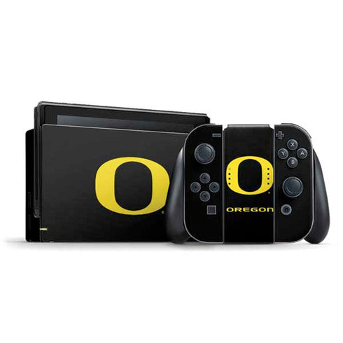 University of Oregon Ducks Black Gradient Nintendo Skins