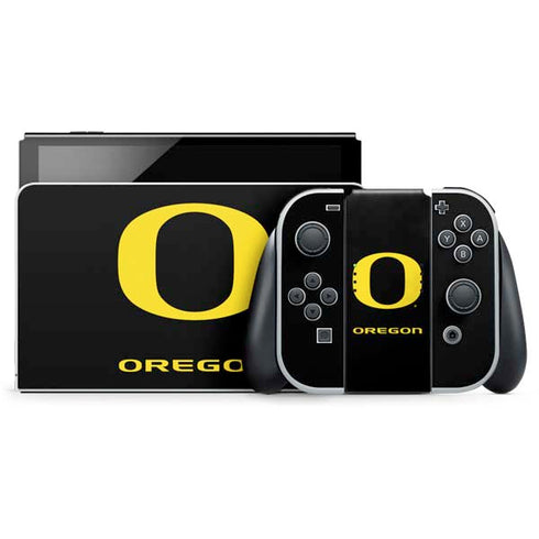 University of Oregon Ducks Black Gradient Nintendo Skins