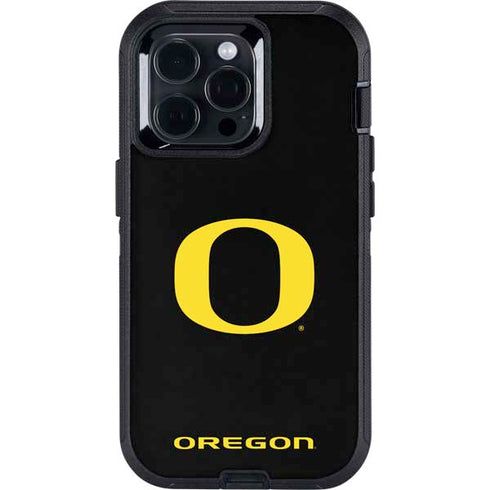 University of Oregon Ducks Black Gradient Otterbox Defender iPhone Skin