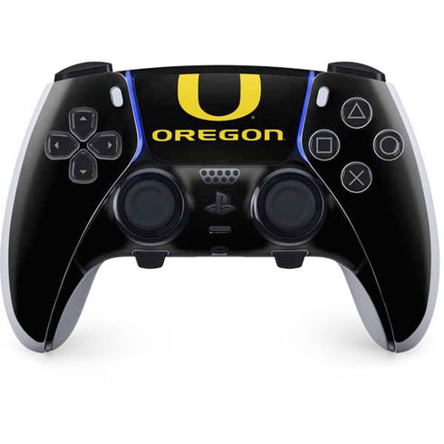 University of Oregon Ducks Black Gradient PS5 DualSense Edge Pro Controller Skin
