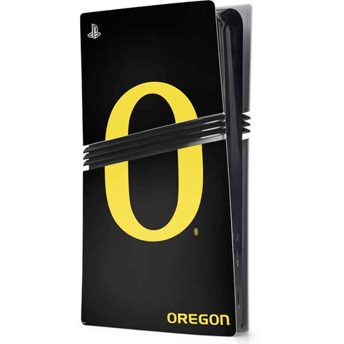 University of Oregon Ducks Black Gradient PS5 Pro Console Skin