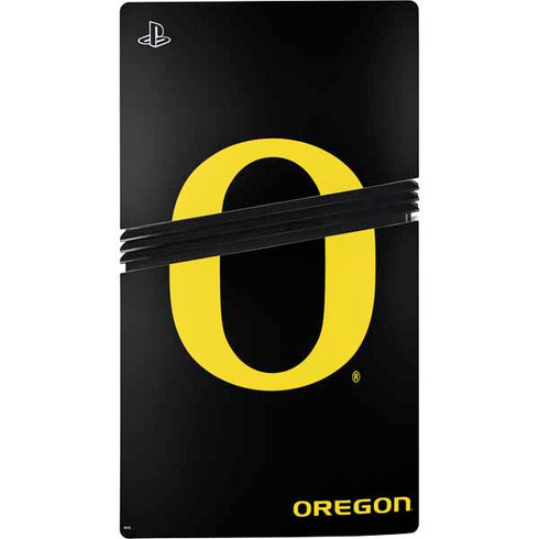 University of Oregon Ducks Black Gradient PS5 Pro Console Skin