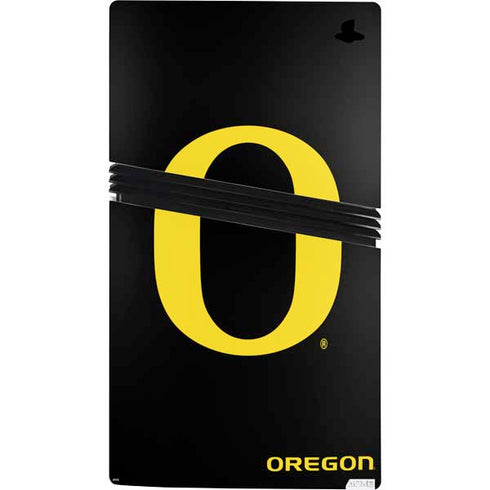 University of Oregon Ducks Black Gradient PS5 Pro Console Skin