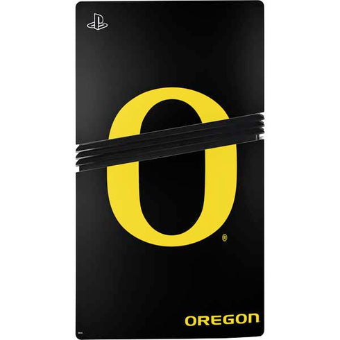 University of Oregon Ducks Black Gradient PS5 Pro Disk Console Skin