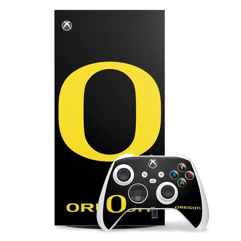 University of Oregon Ducks Black Gradient Xbox Series X Skins