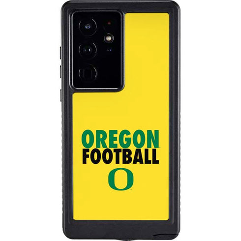 University of Oregon Ducks Football Galaxy S24 Ultra Waterproof Case