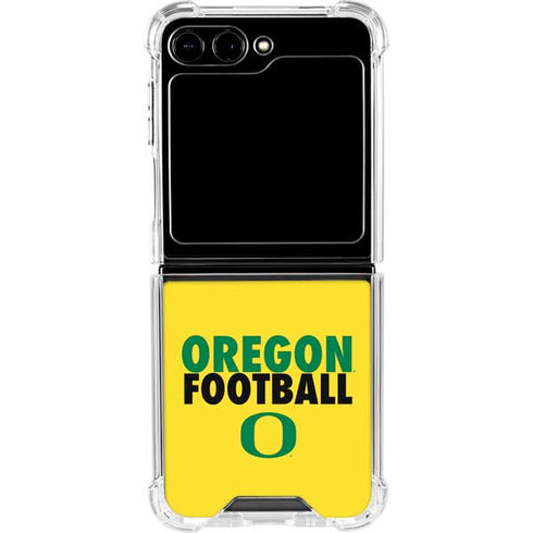 University of Oregon Ducks Football Galaxy Z Flip6 Clear Case
