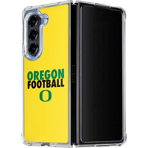 University of Oregon Ducks Football Galaxy Z Fold5 5G Clear Case