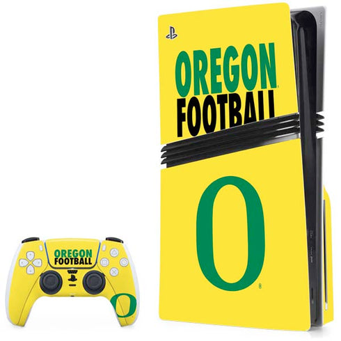 University of Oregon Ducks Football PS5 Pro Disk Bundle Skin