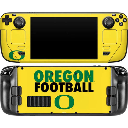 University of Oregon Ducks Football Steam Deck Handheld Gaming Computer OLED Skin