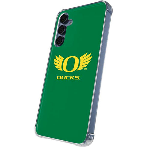 University of Oregon Ducks Green Galaxy A35 5G Clear Case