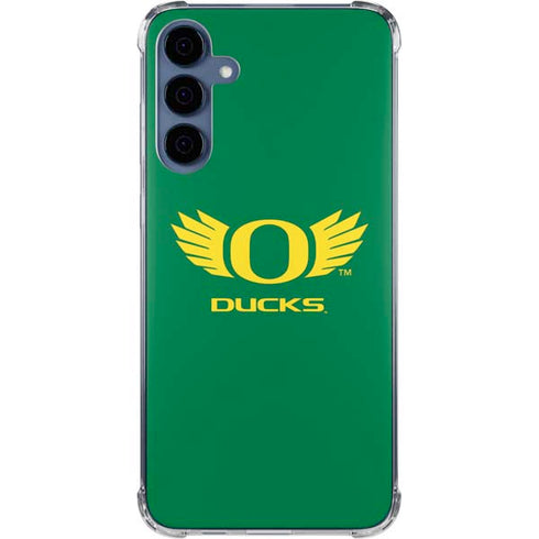 University of Oregon Ducks Green Galaxy A55 5G Clear Case