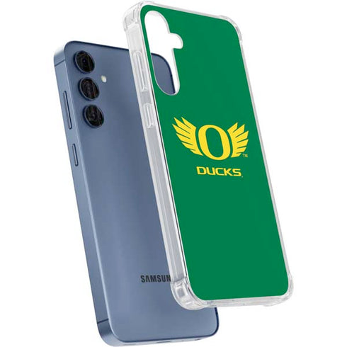 University of Oregon Ducks Green Galaxy A55 5G Clear Case